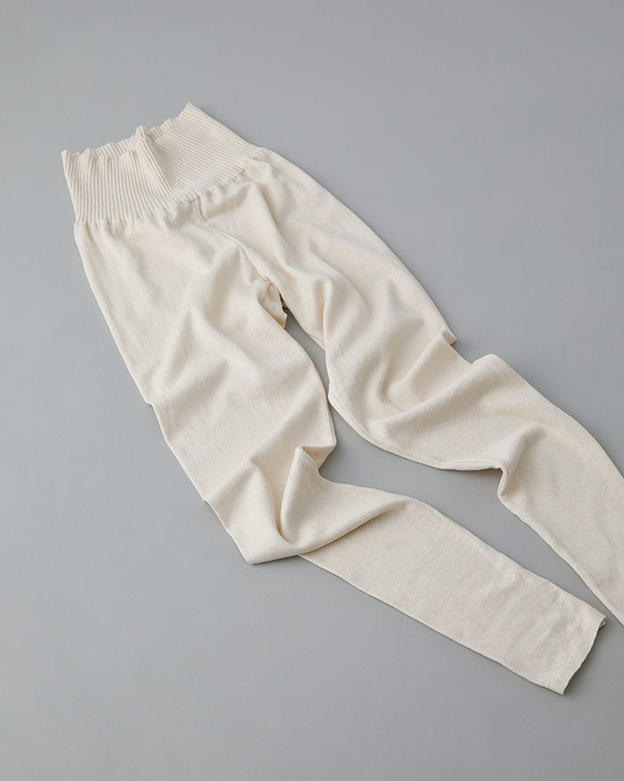 ニットパンツ/ヘンプウエストリブ