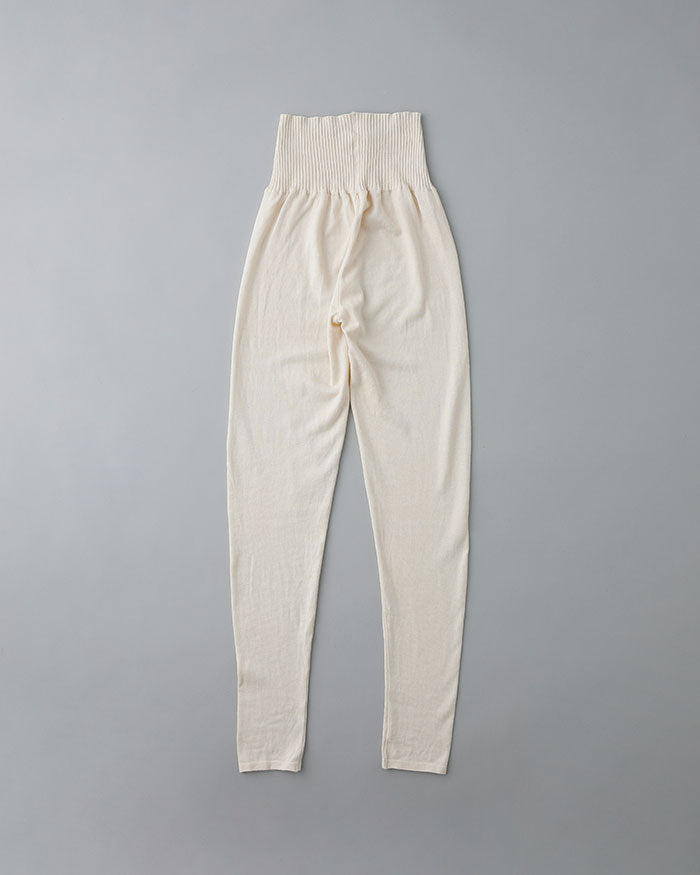 ニットパンツ/ヘンプウエストリブ