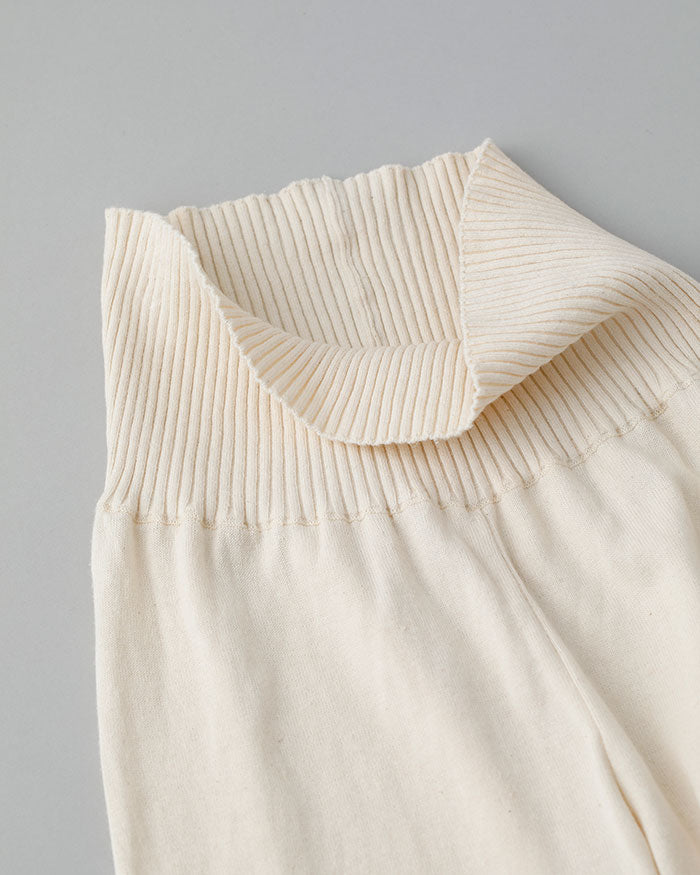ニットパンツ/ヘンプウエストリブ